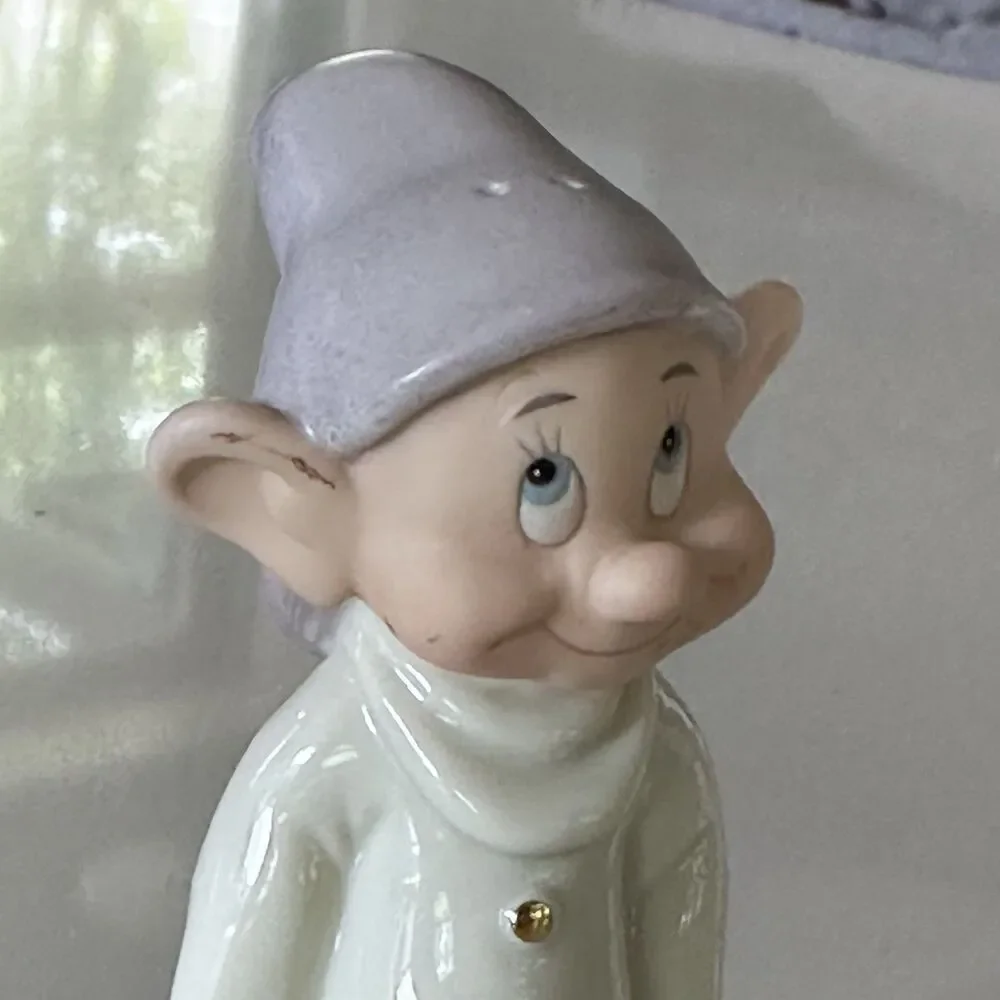 Vintage Lenox Disney Dopey&Sneezy Salt Pepper Shakers 24K Gold Hand Painted 90’s